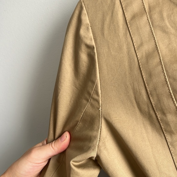 Life Box pleated ruffle bottom trench coat jacket - Picture 7 of 8